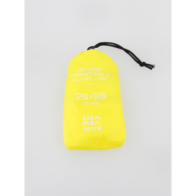 Housse imperméable sac à dos 20 à 30 litres jaune - Elementerre