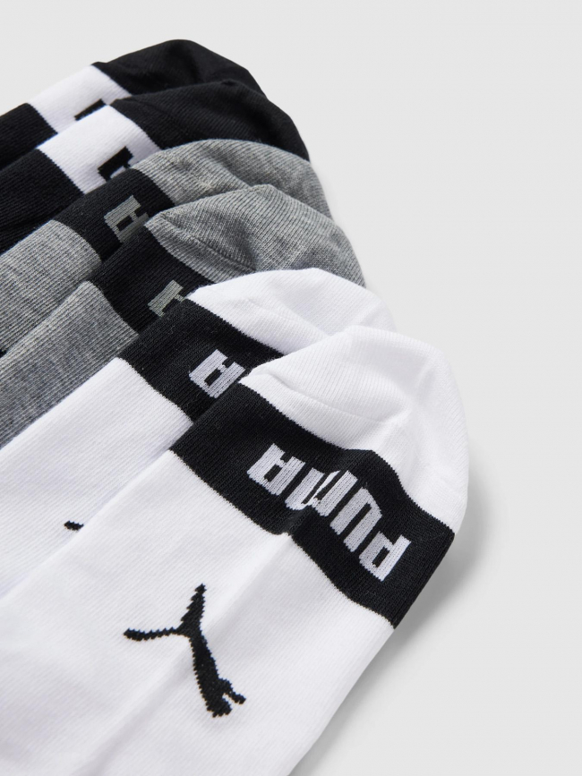 6 paires de chaussettes sneakers gris noir blanc - Puma