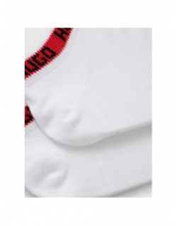 Pack 2 paires de chaussettes logo tape blanc homme - Hugo