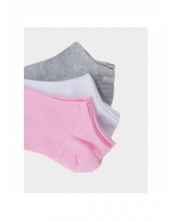 3 paires de chaussettes invisibles rose blanc enfant - Puma