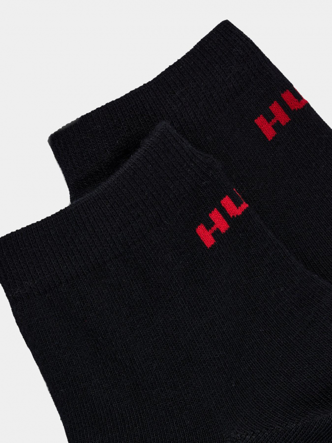 Pack 2 paires de chaussettes logo noir homme - Hugo