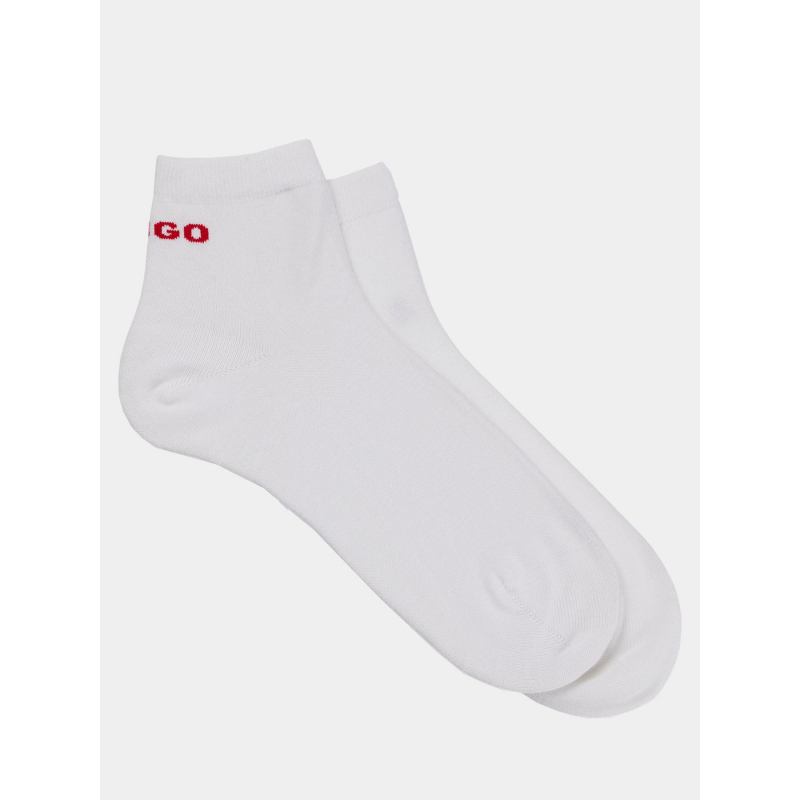 Pack 2 paires de chaussettes logo blanc homme - Hugo