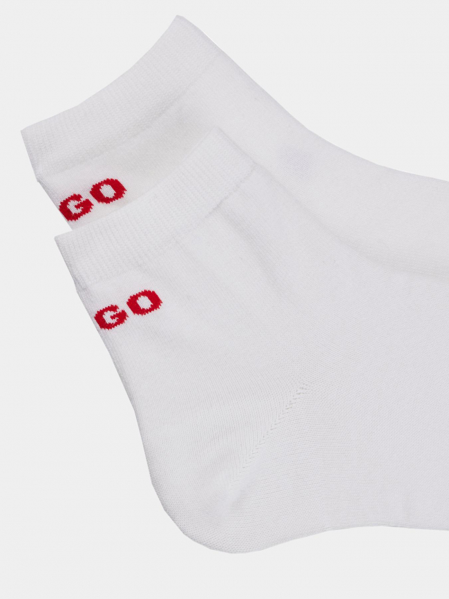 Pack 2 paires de chaussettes logo blanc homme - Hugo