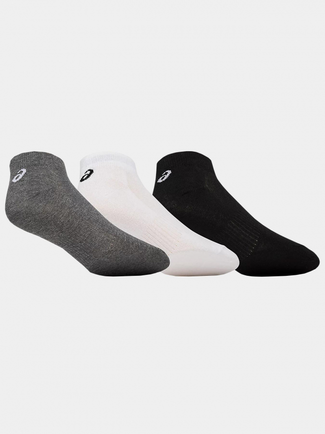 Pack 3 paires de chaussettes ped blanc gris noir - Asics