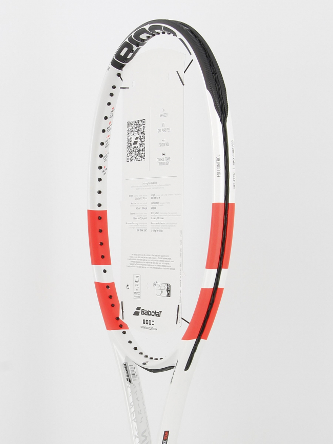 Raquette de tennis non cordé pure strike team blanc - Babolat