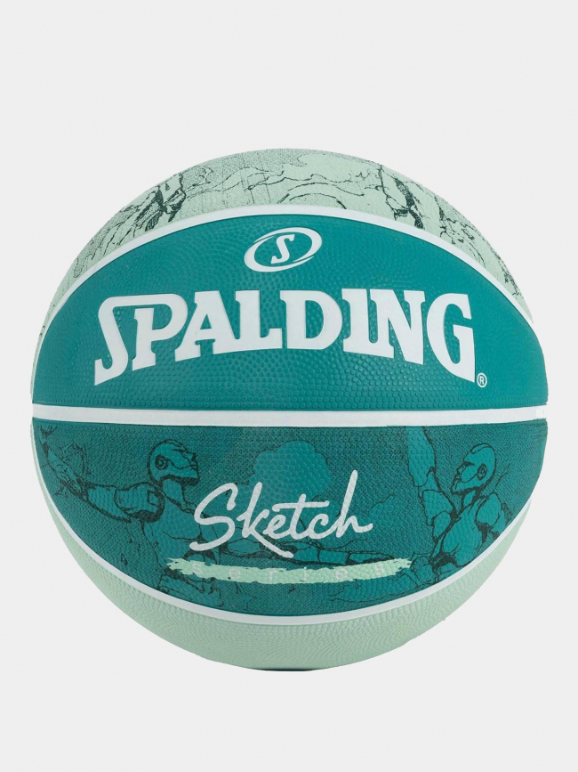 Ballon de basketball sketch crack 7 bleu - Spalding