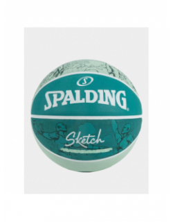 Ballon de basketball sketch crack 7 bleu - Spalding
