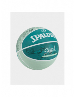 Ballon de basketball sketch crack 7 bleu - Spalding