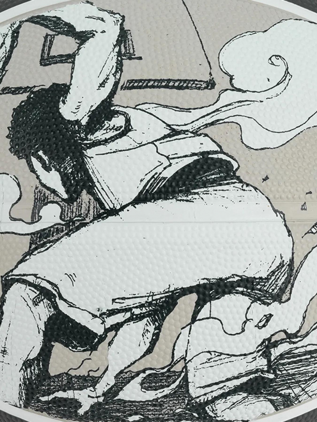 Ballon de basketball sketch jump 7 gris - Spalding