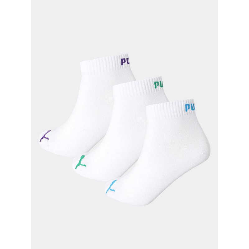 3 paires de chaussettes sneaker plain blanc - Puma