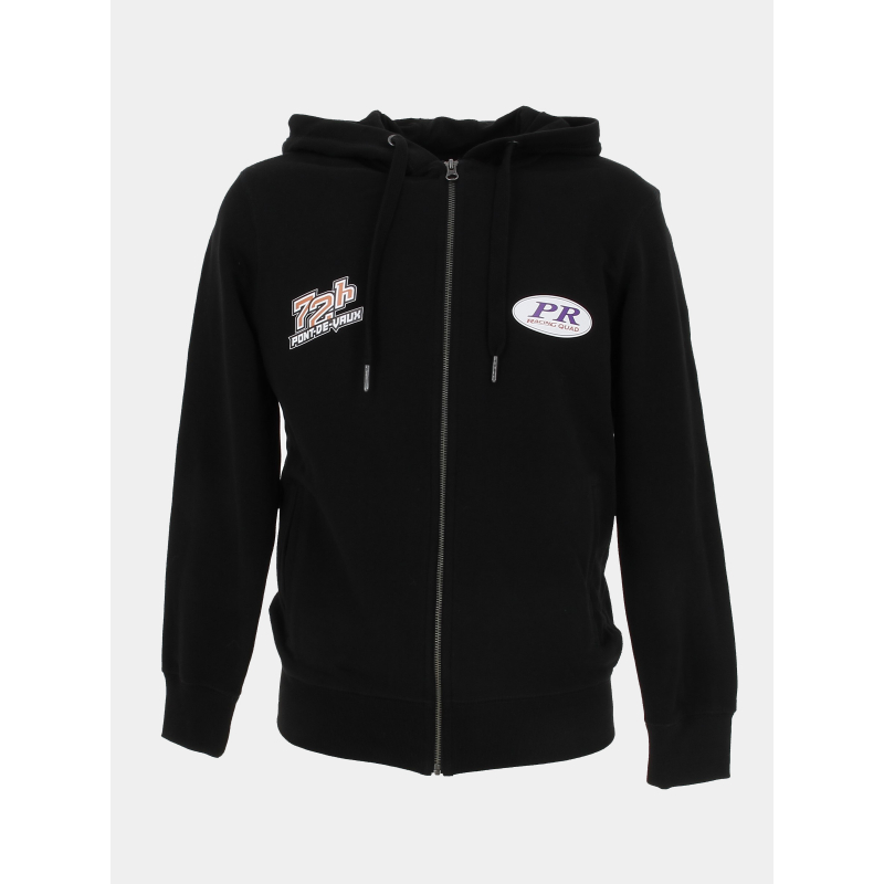 Sweat zippé à capuche PR Racing Quad x 72h Pont de Vaux noir