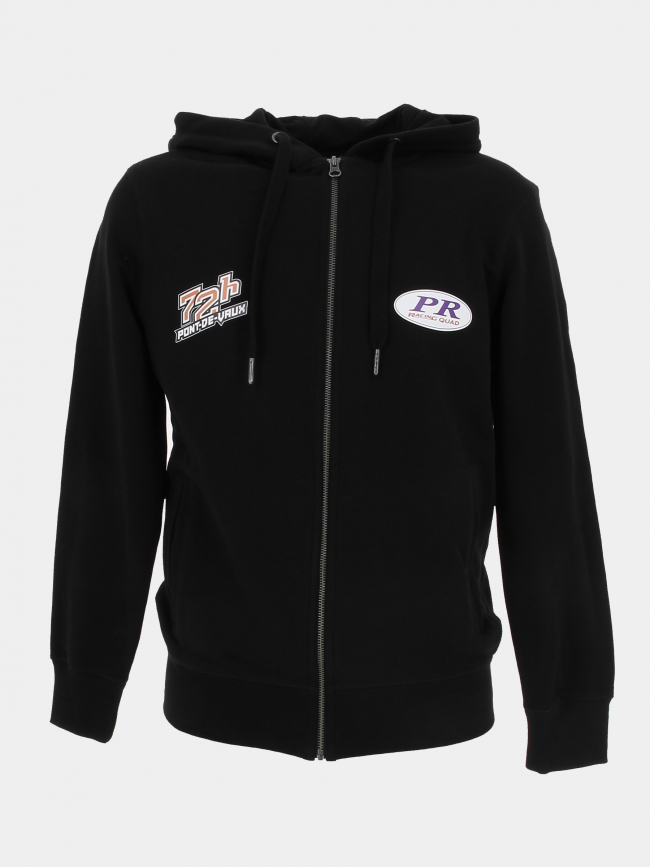 Sweat zippé à capuche PR Racing Quad x 72h Pont de Vaux noir