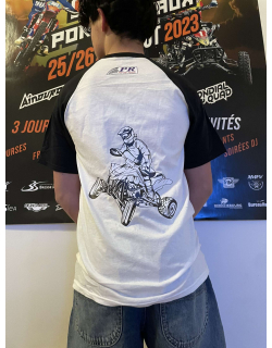 T-shirt PR Racing Club x 72h Pont de Vaux blanc noir