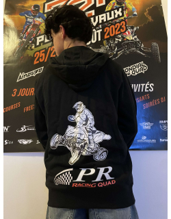 Sweat zippé à capuche PR Racing Quad x 72h Pont de Vaux noir