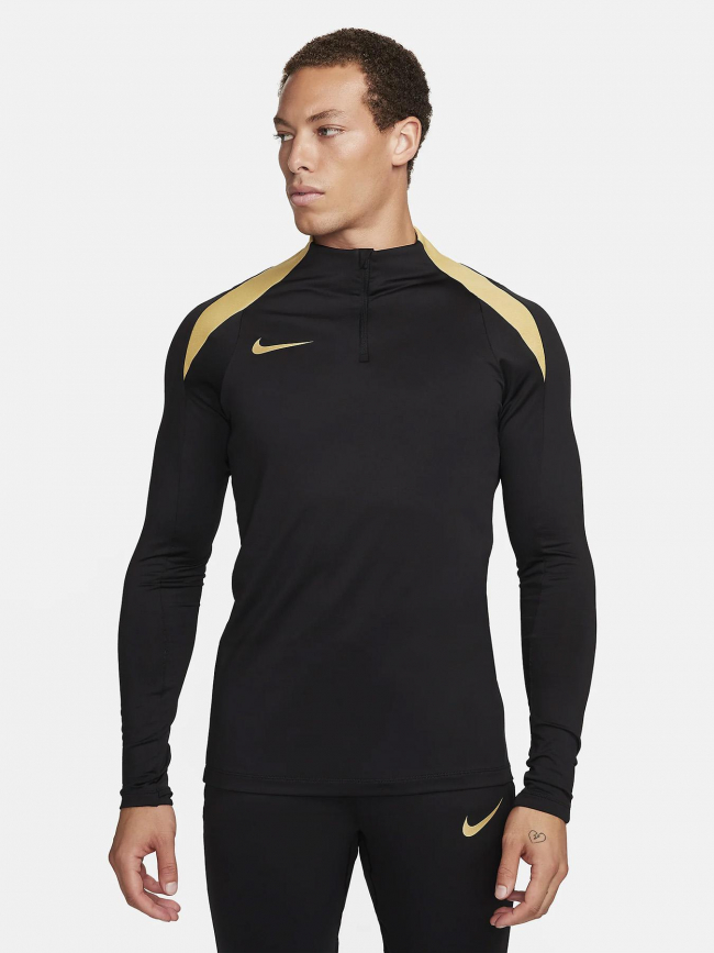 Sweat zippé de football strk dril doré noir homme - Nike