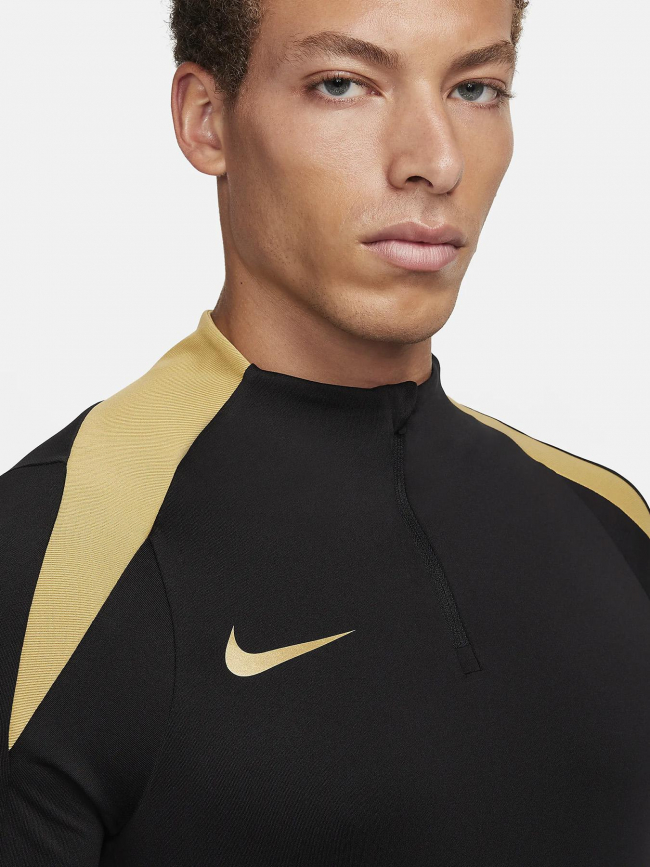 Sweat zippé de football strk dril doré noir homme - Nike