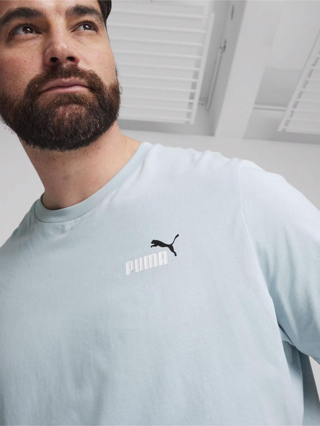 T-shirt uni essential bleu homme - Puma