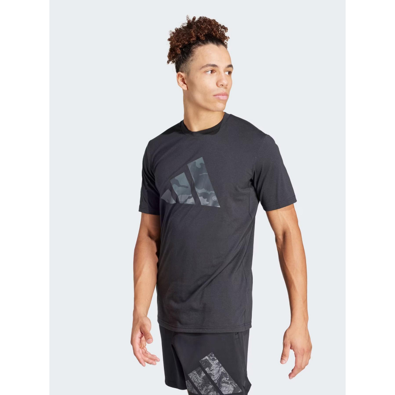 T-shirt uni logo essea noir homme - Adidas