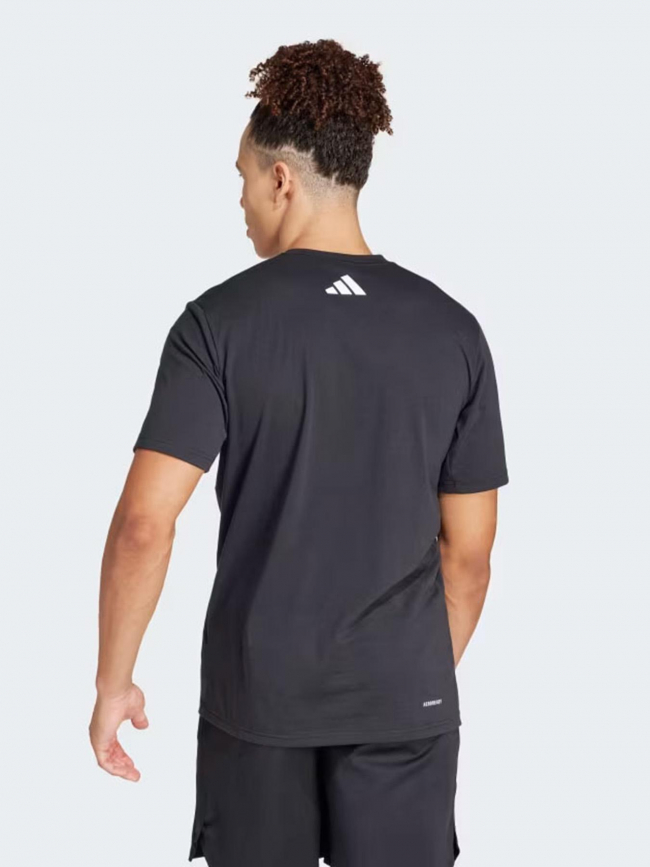T-shirt uni logo essea noir homme - Adidas