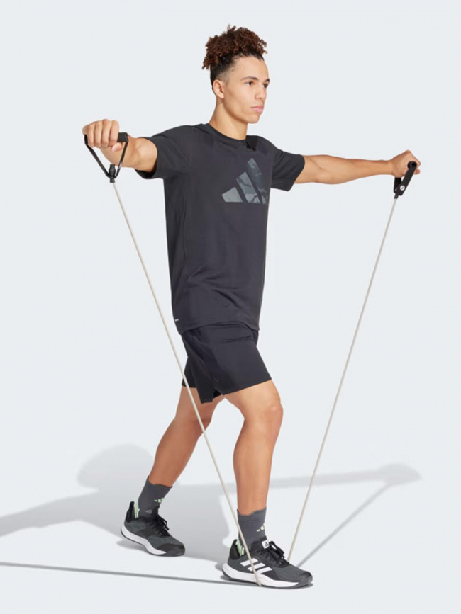 T-shirt uni logo essea noir homme - Adidas