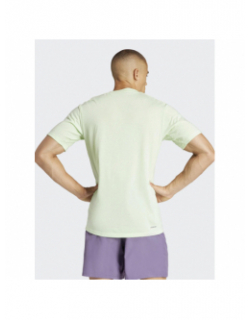 T-shirt uni logo brodé vert homme - Adidas