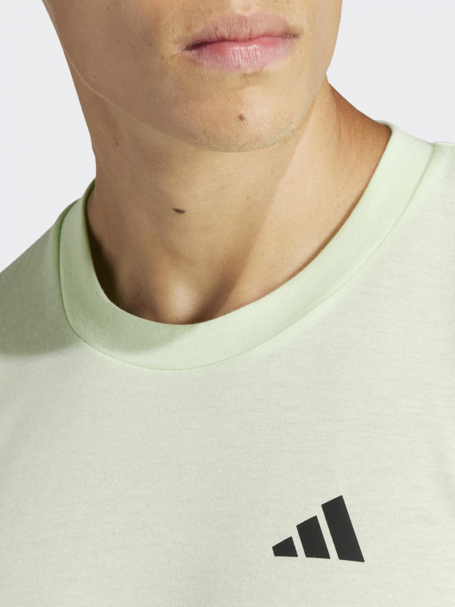 T-shirt uni logo brodé vert homme - Adidas