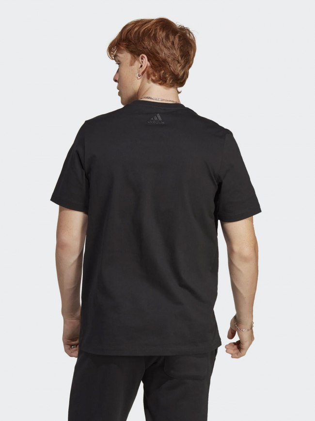T-shirt logo blanc noir homme - Adidas