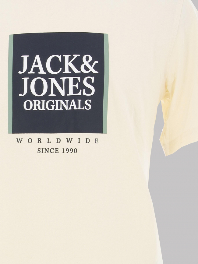 T-shirt jorlafayette beige homme - Jack & Jones