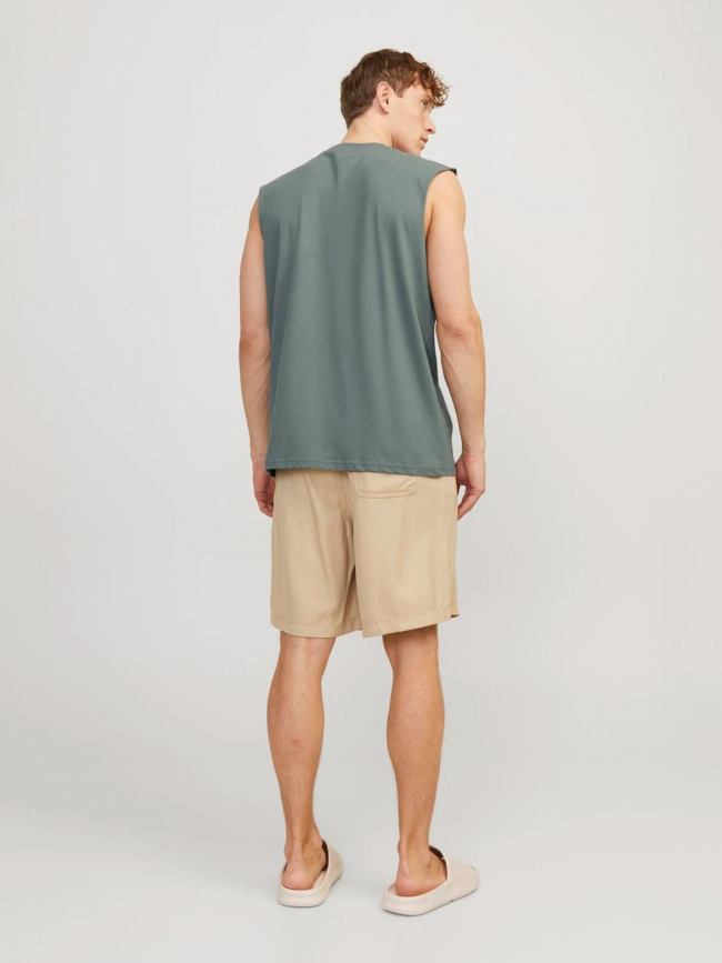 T-shirt sleeveless logo kaki homme - Jack & Jones