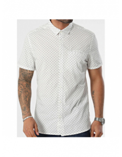 Chemise cut mc imprimé créme bleu homme - Teddy Smith