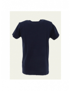 T-shirt poche logo basito bleu marine homme - Deeluxe