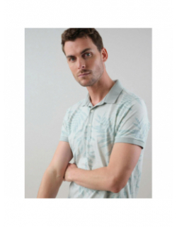 Polo tikito manches courtes floral vert homme - Deeluxe