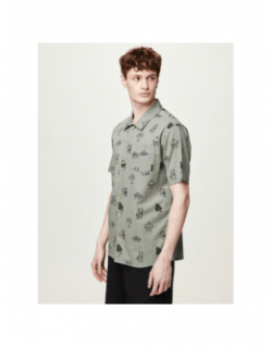 Chemise mataikona imprimé kaki homme - Picture