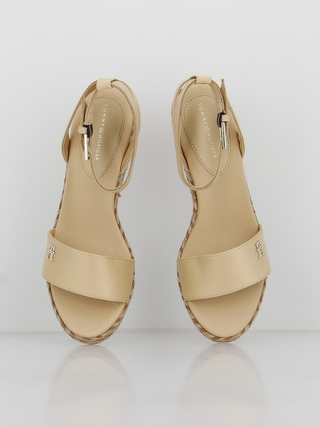 Sandales compensées colorful satin beige femme - Tommy Hilfiger