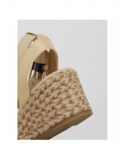 Sandales compensées colorful satin beige femme - Tommy Hilfiger