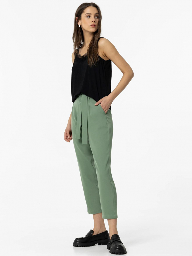 Pantalon droit fluide mikita vert femme - Tiffosi