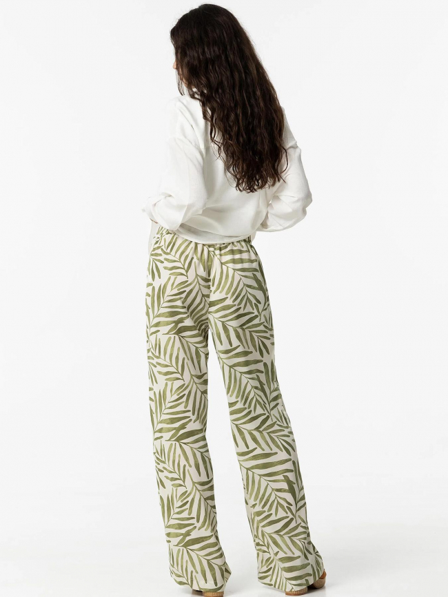Pantalon fluide large nilo imprimés vert femme - Tiffosi