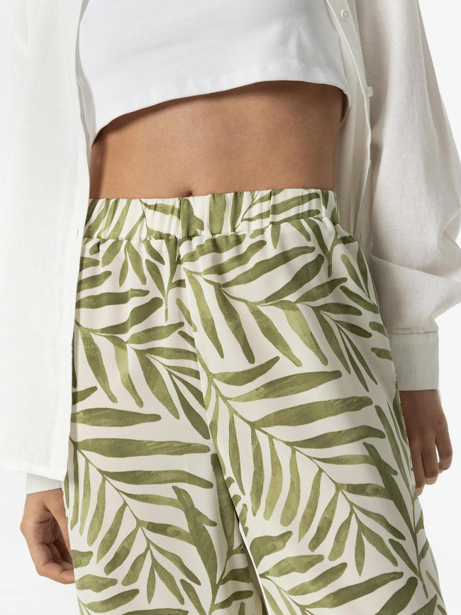 Pantalon fluide large nilo imprimés vert femme - Tiffosi