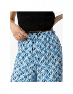Pantalon fluide ample parito imprimés bleu femme - Tiffosi