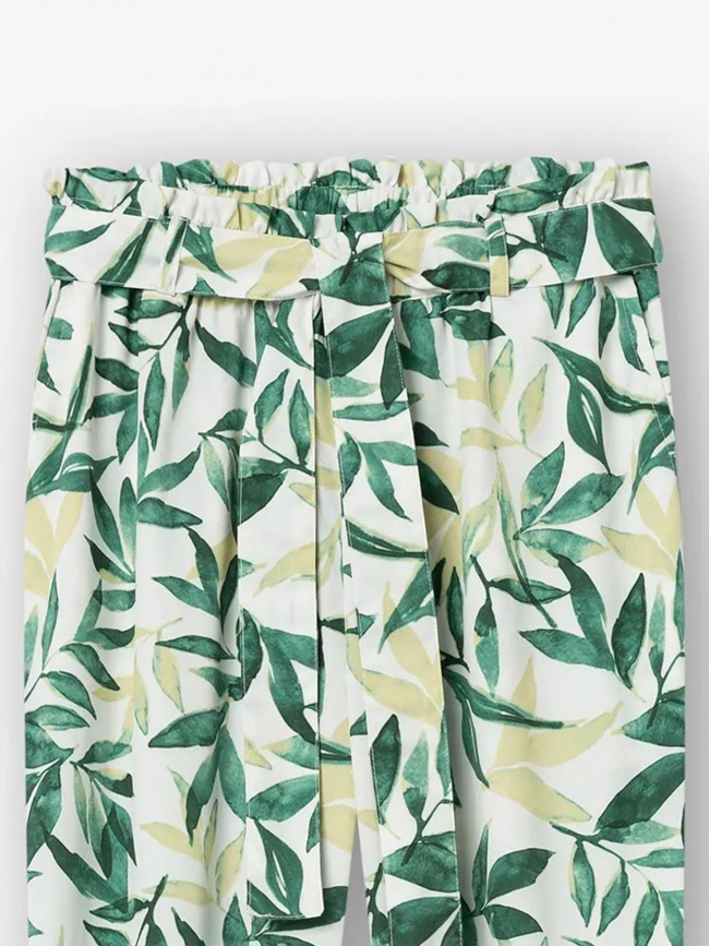 Pantalon fluide agnes imprimés vert femme - Tiffosi