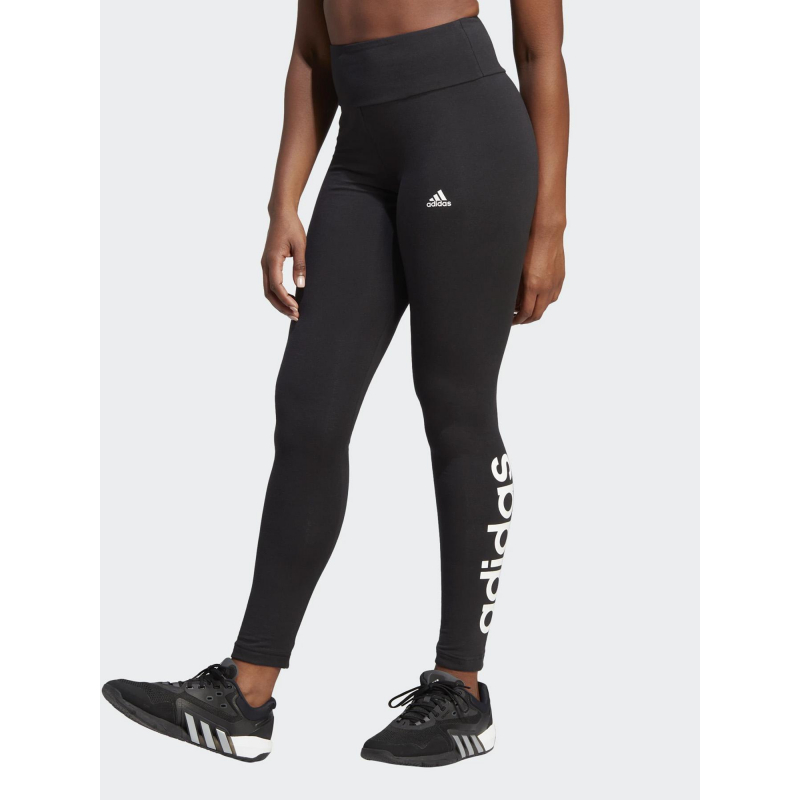 Legging linear logo noir femme - Adidas