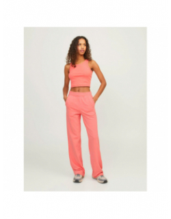 Débardeur crop côtelé fallon orange femme - Jjxx