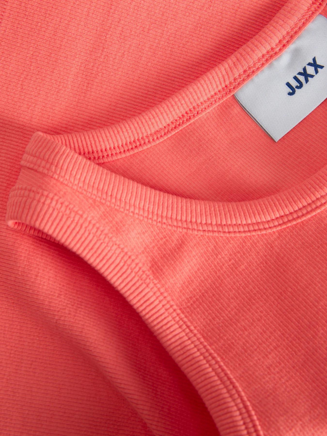 Débardeur crop côtelé fallon orange femme - Jjxx