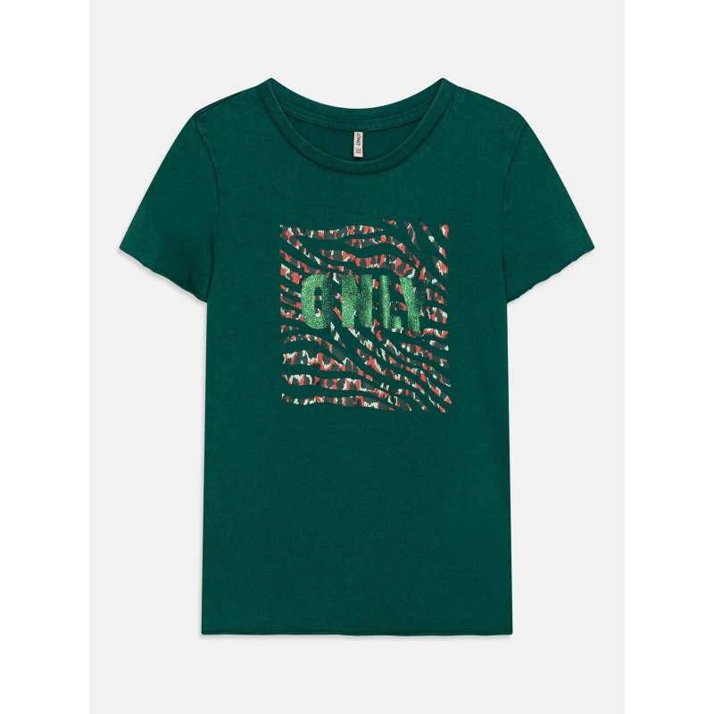 T-shirt kogelif vert fille - Only