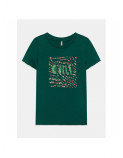 T-shirt kogelif vert fille - Only