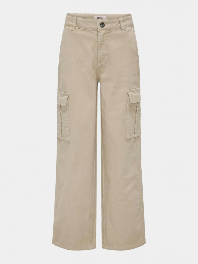 Pantalon cargo arrow beige fille - Only