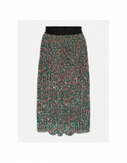 Jupe plissé elema vert rouge fille - Only