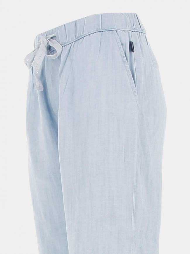 Pantalon fluide ample bleu femme - Sun Valley