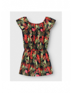 Combi-short à fleurs vinaya rouge vert noir fille - Name It