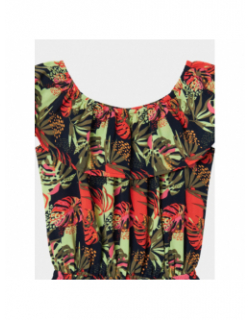 Combi-short à fleurs vinaya rouge vert noir fille - Name It